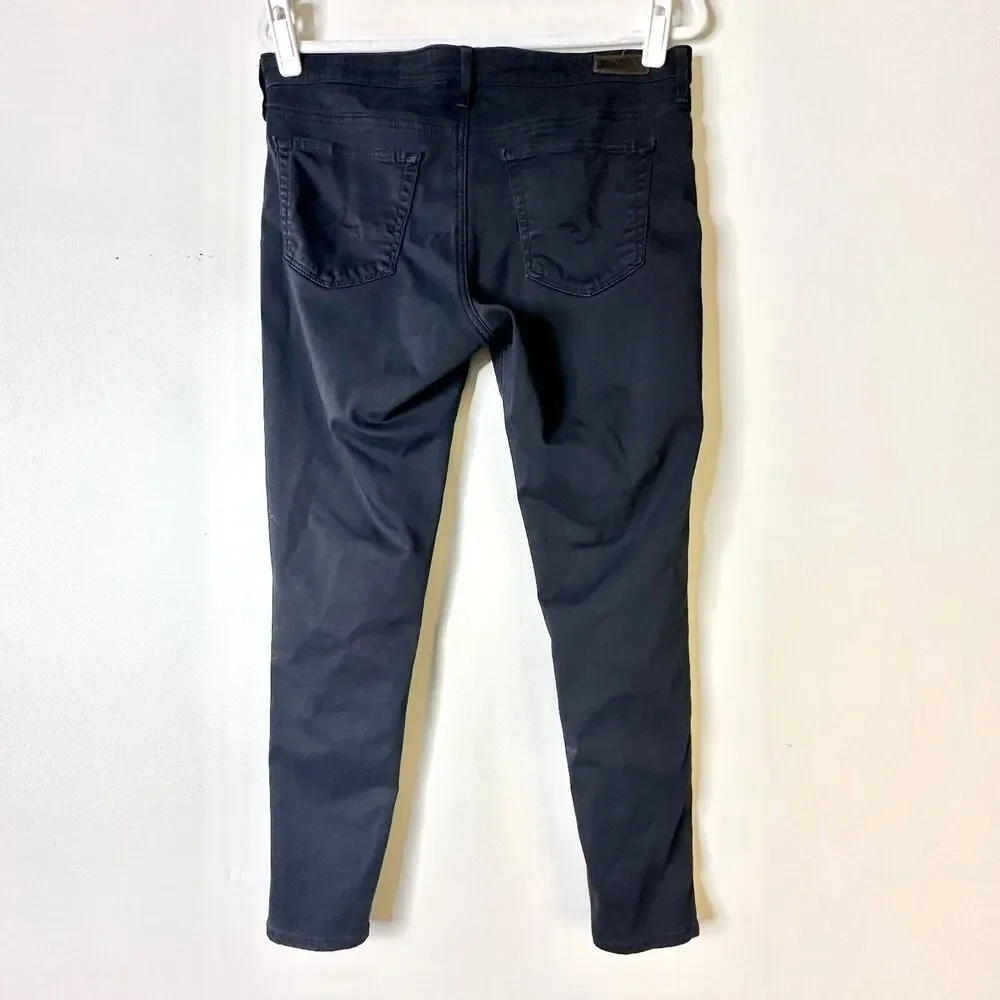 AG Adriano Goldschmied Jean Women 31 Black Legging Ankle Mid Rise Skinny Y2K